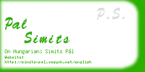 pal simits business card