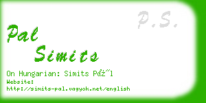 pal simits business card